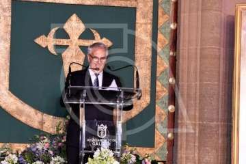  Telde con el empresario Grisaleña en la lectura del pregón de Santiago 2018 (Foto Antonio Alí)